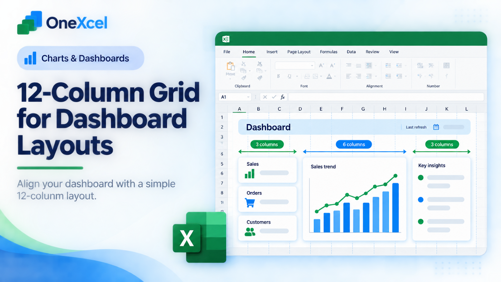 12-Column Grid for Dashboard Layouts
