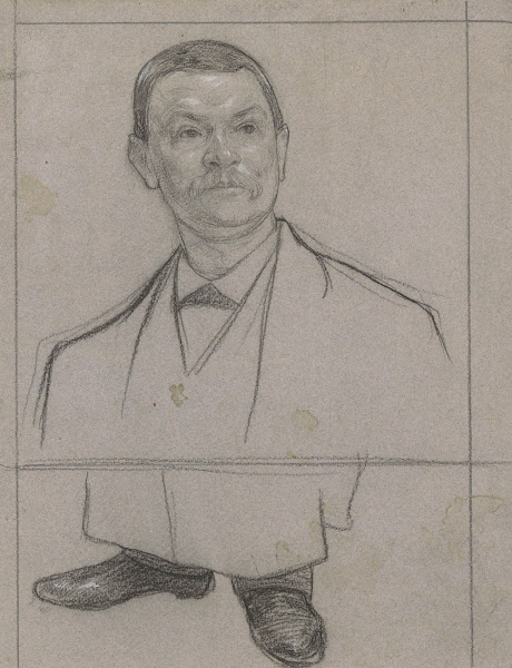 Portret en voeten van de ober Johan uit de Poort van Cleve 1874   1925