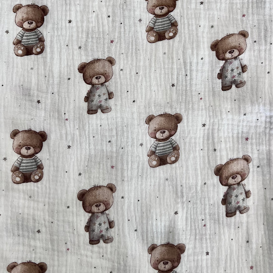 Дитяча змінна постіль 4 ел Twins Muslin Print Nighty Bears