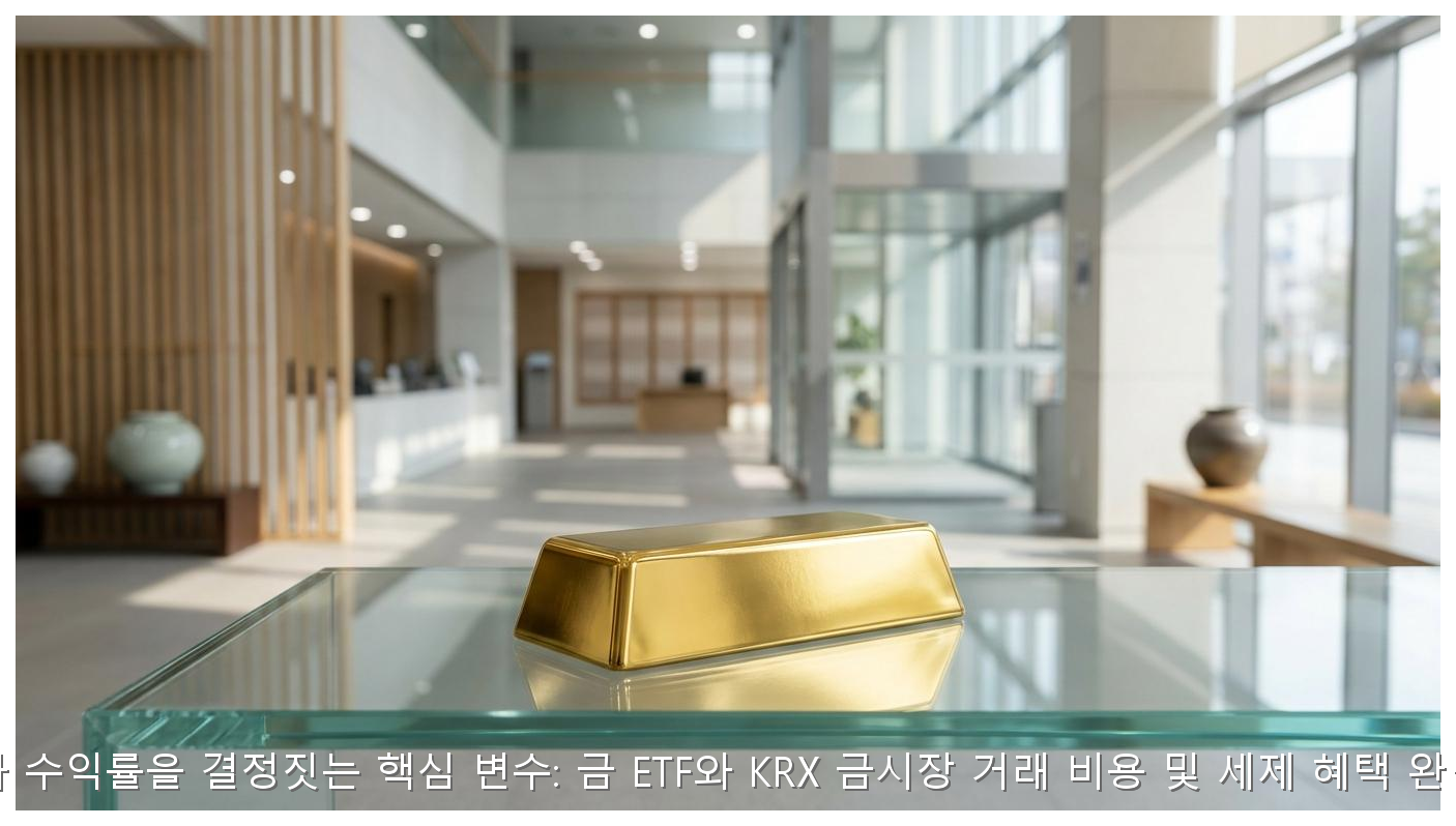 금 ETF vs KRX 금시장 거래 비용 및 세금 혜택 완벽 비교 핵심 안내 및 분석 인포그래픽 (4)