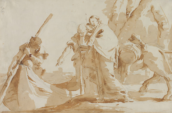 Flight into Egypt The Embarkment of the Holy Family c 1735