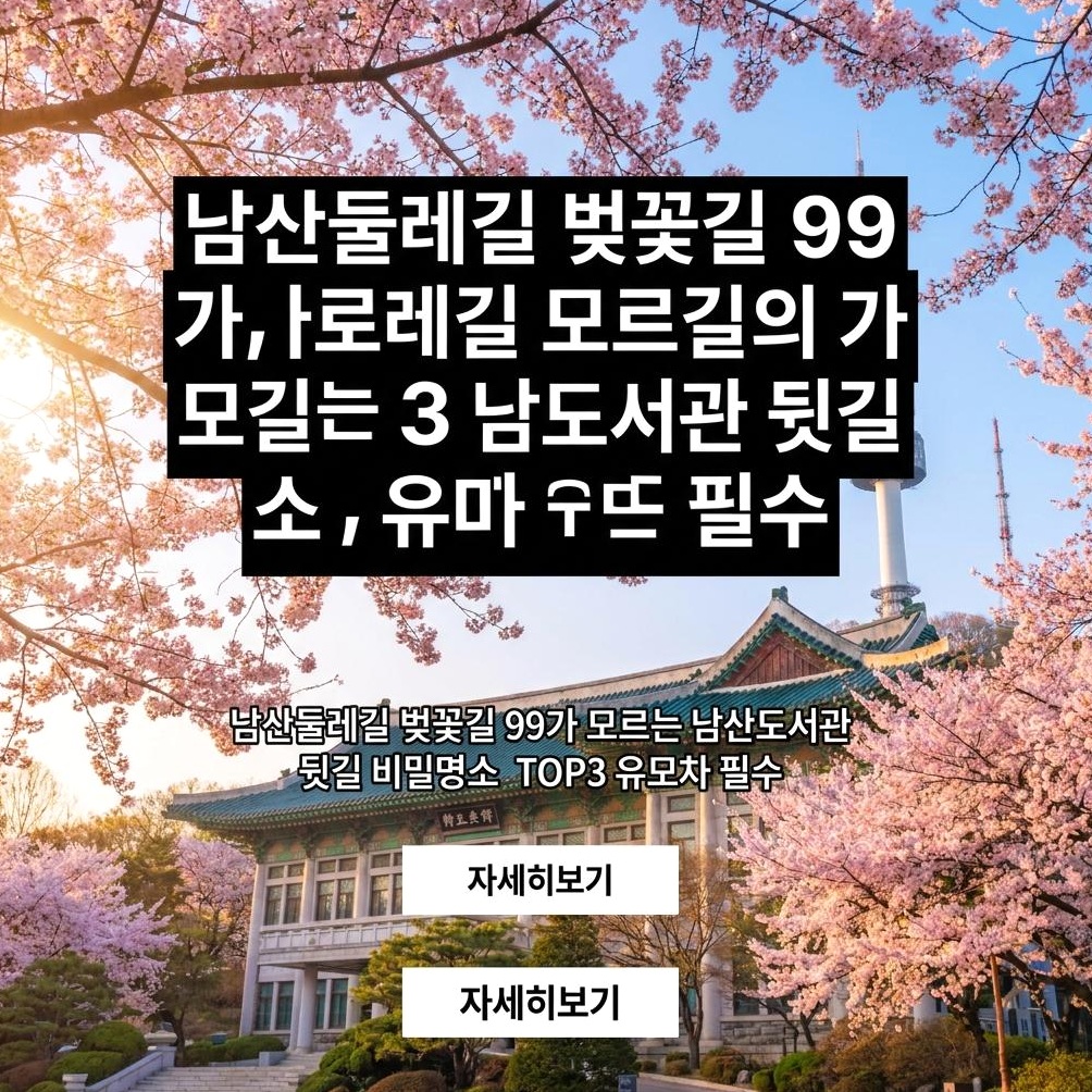 남산둘레길 벚꽃길 코스 분석