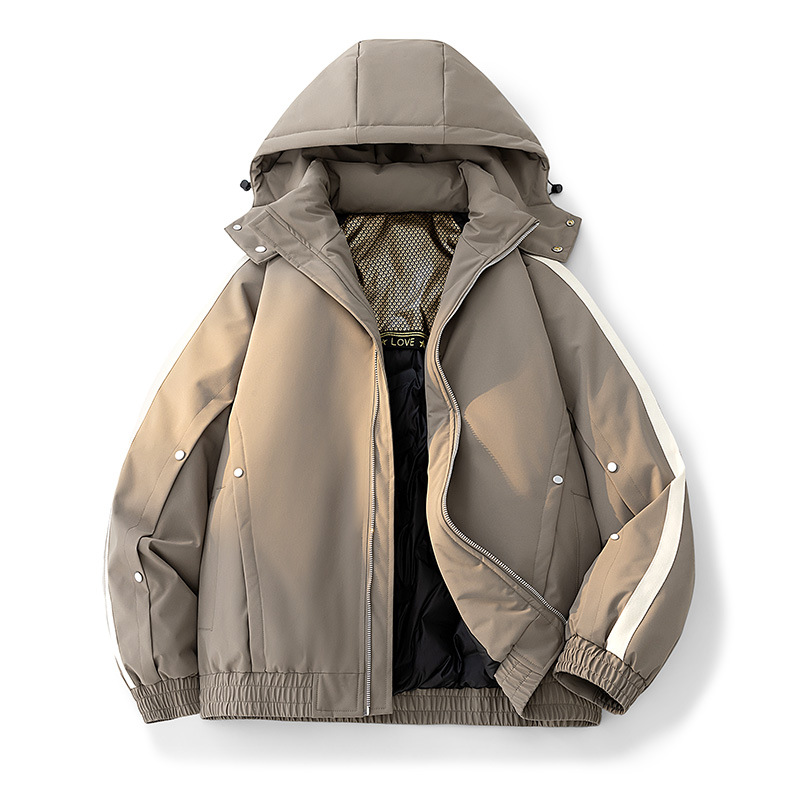 Warm men's down jacket in larger sizes