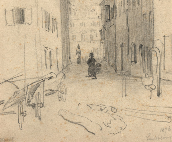 Straße in Landsberg 1876