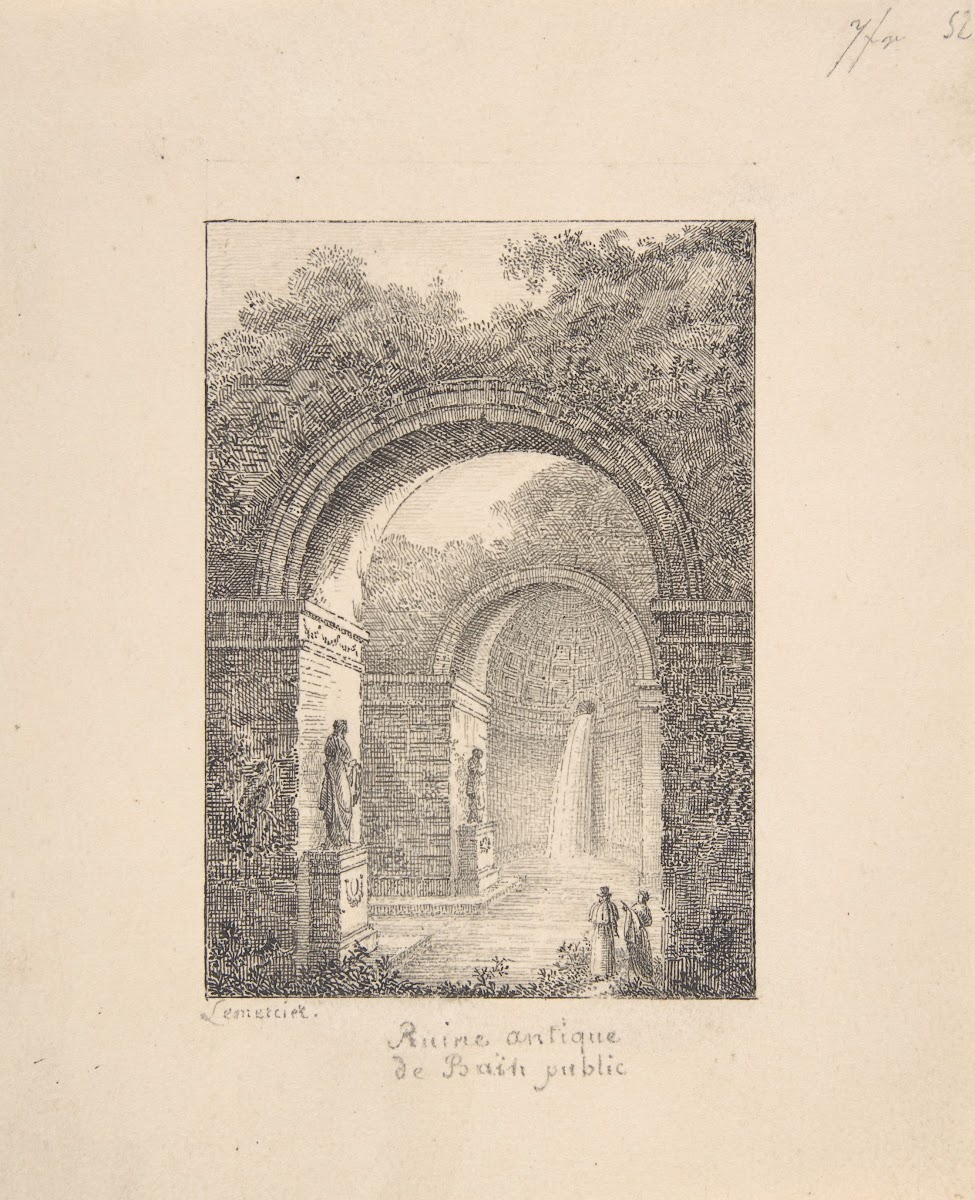 Classical Ruins A Public Bath 19th century