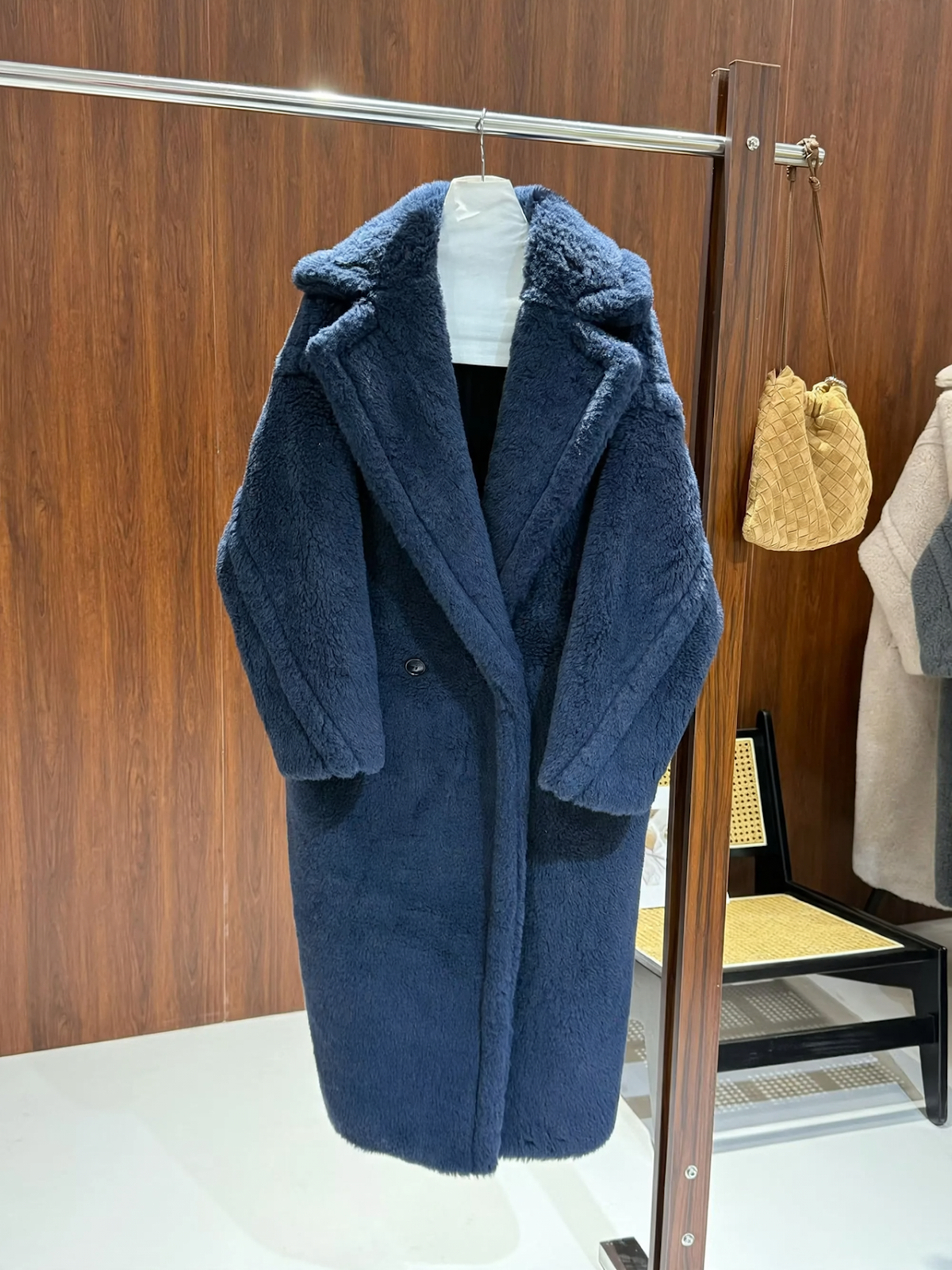 Women's Teddy Coat, mid-length, relaxed fit