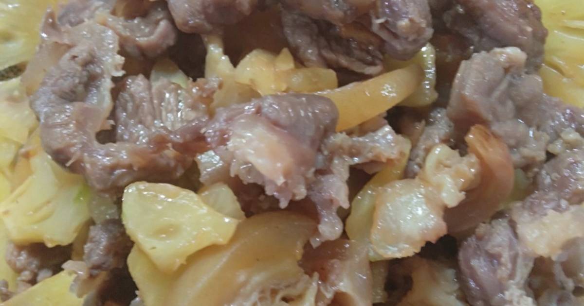 Thịt bò xào dứa/ khóm/thơm