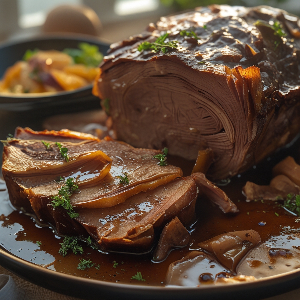 Juicy French Onion Pot Roast - Easy Homemade Comfort Meal finished