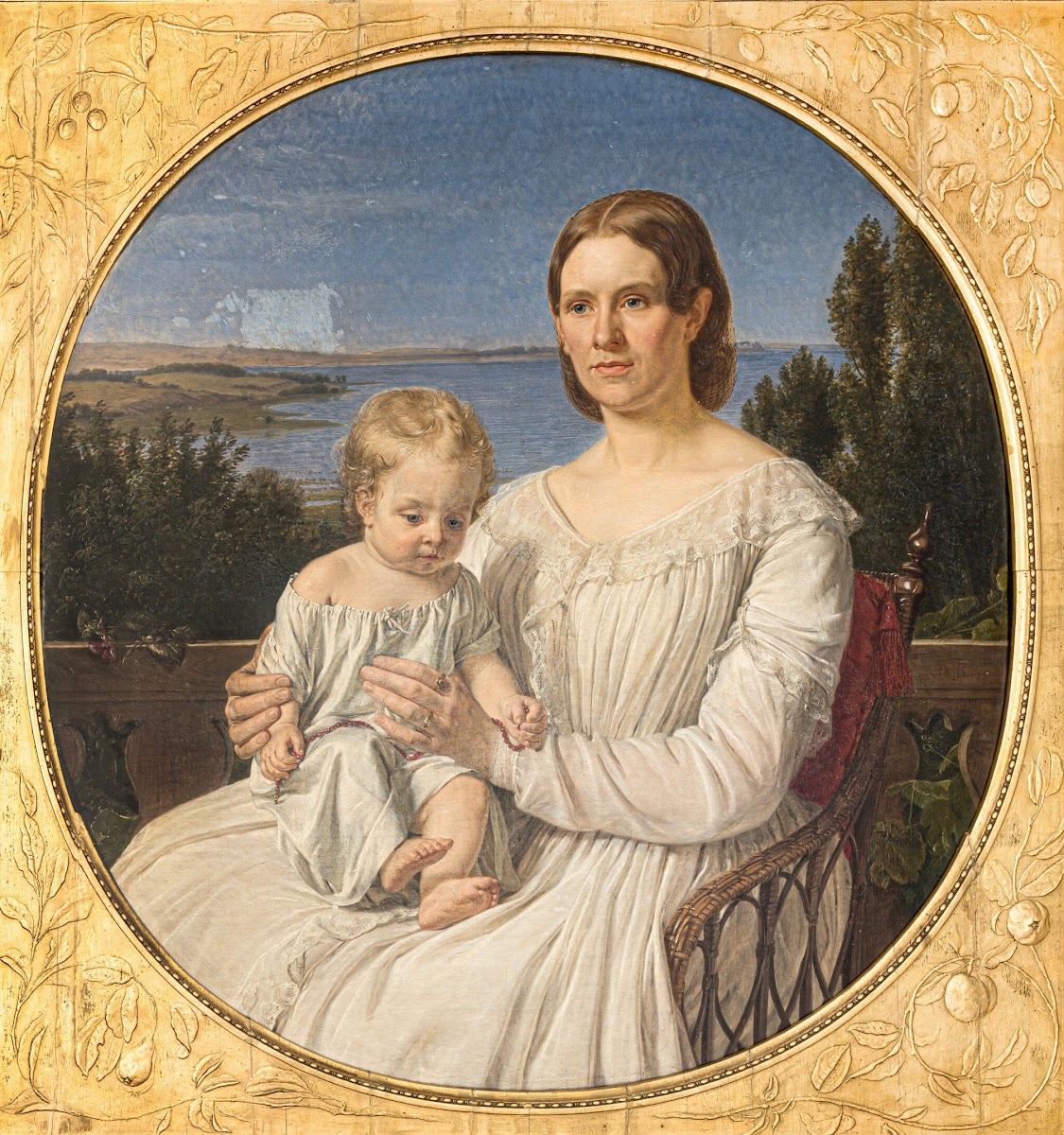 Portræt af Maria Lehmann med datteren Margrethe 1847