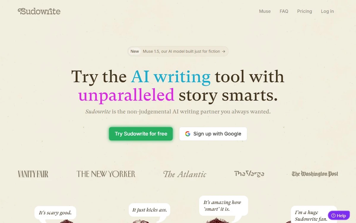 Captura de Sudowrite