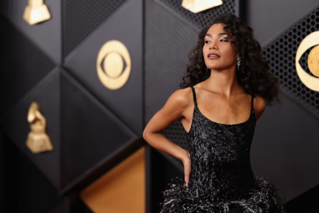 Olivia Dean on the 2026 Grammys red carpet