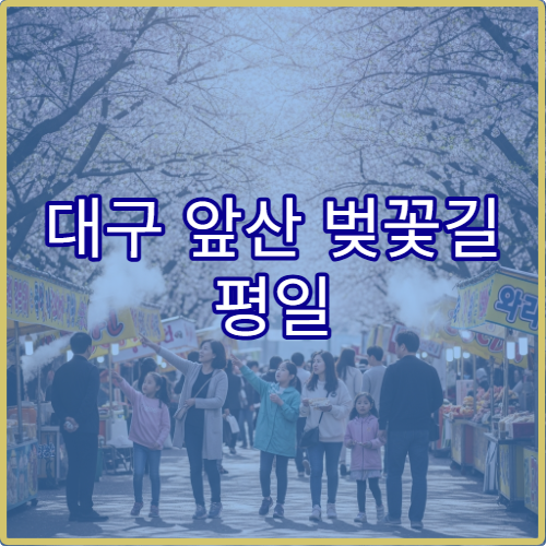 대구 앞산 벚꽃길 평일 오전 10시~12시 사이 혼잡 완벽 피하기 방법