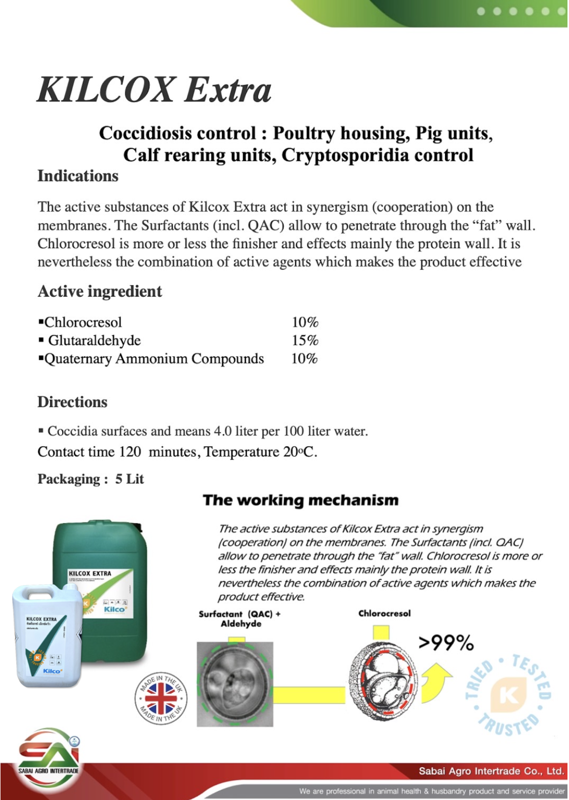 Kilcox Extra Datasheet