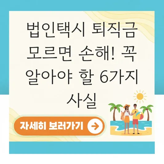 법인택시 퇴직금 계산 방법 및 미지급 시 대응 요령 대표 이미지