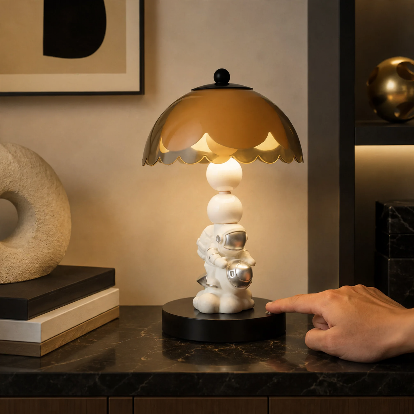 Cartoon Astronaut Bedside Lamp