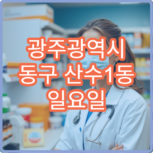 광주광역시 동구 산수1동 일요일 당직 약국 항생제 조제 안내