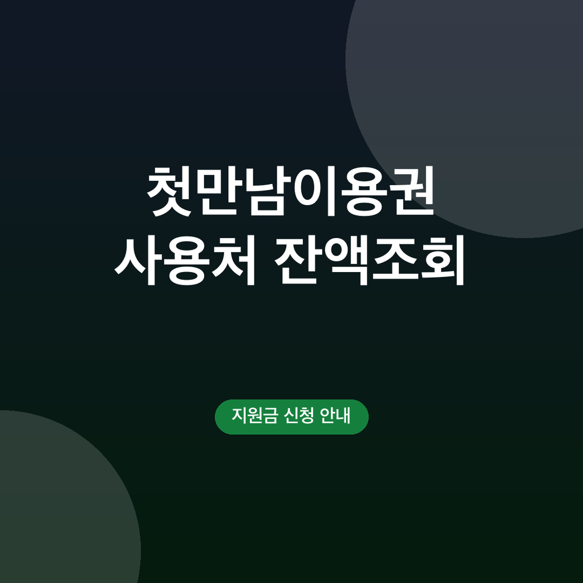 첫만남이용권 사용처 잔액조회 방법, 국민행복카드 2년