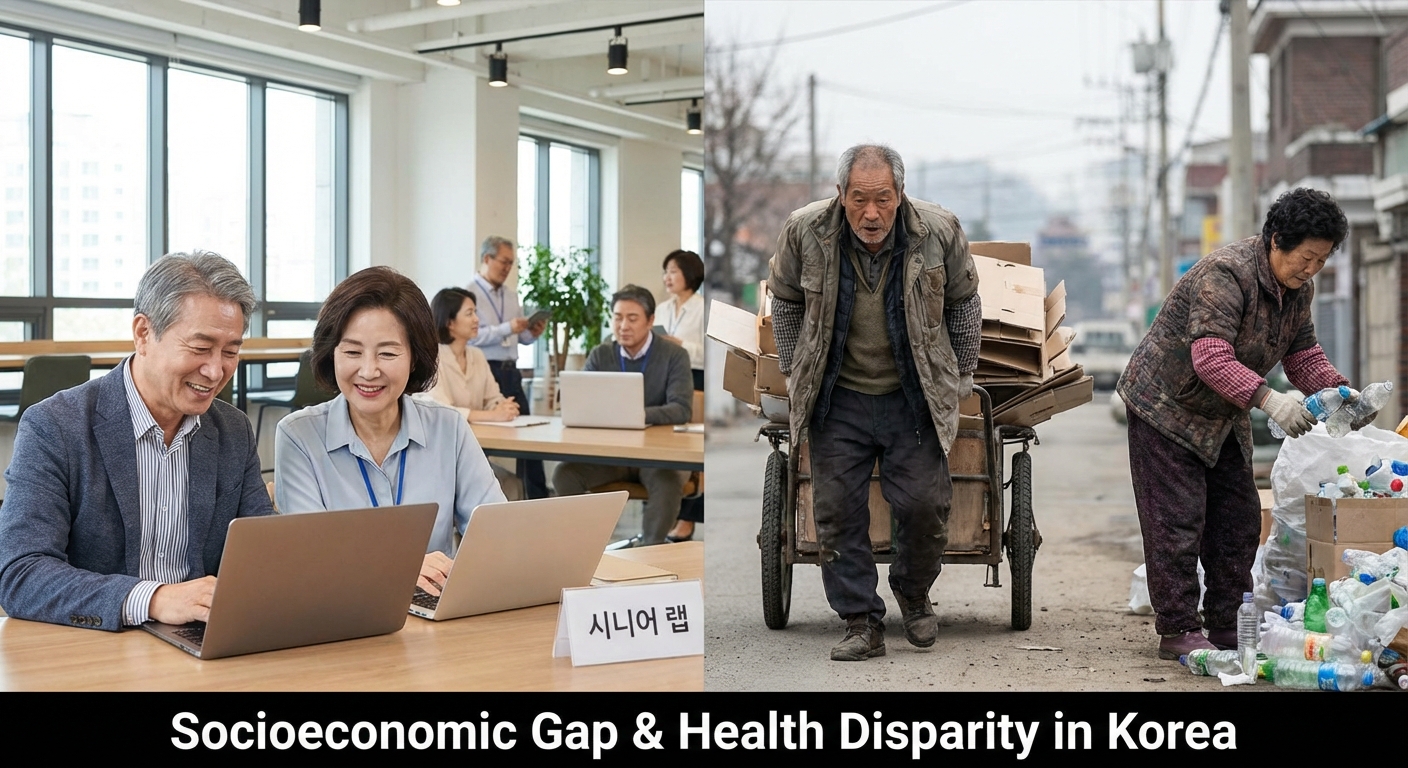 노인 격차 비교 이미지