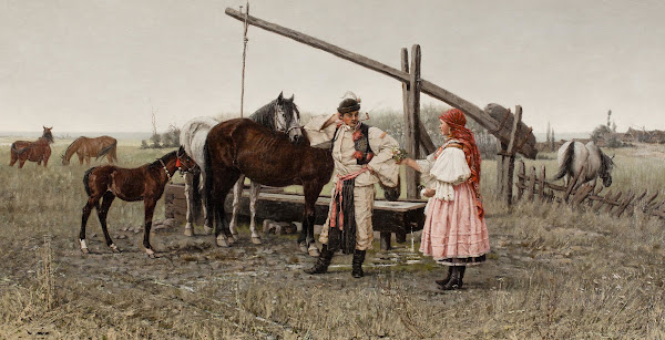 Setkání u studny 1885