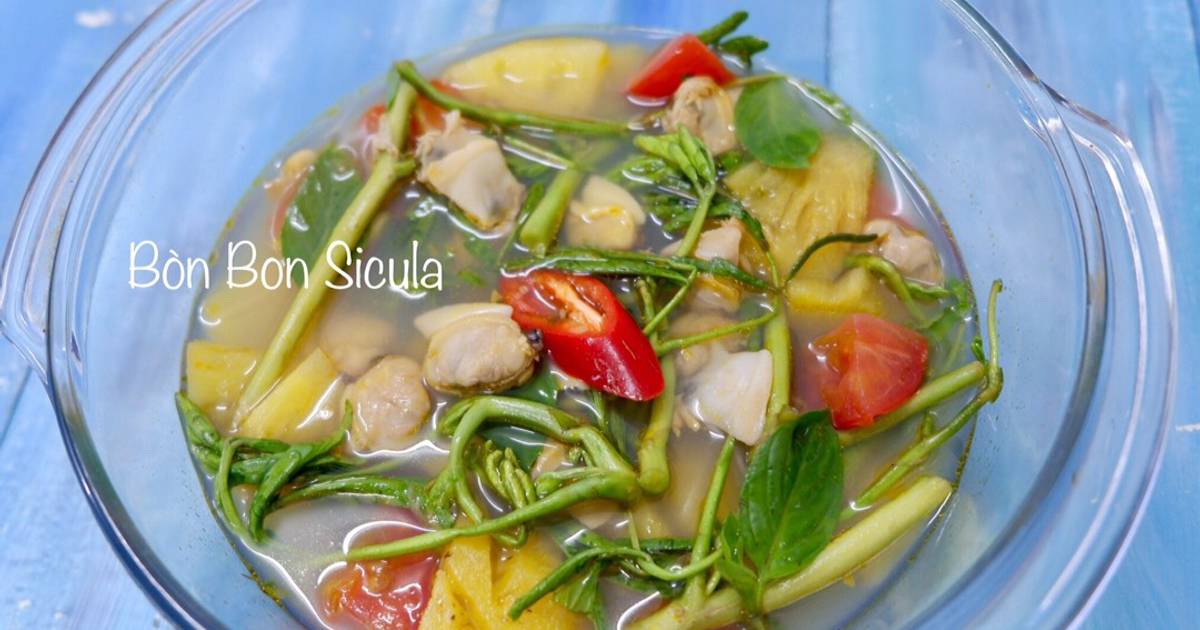 Canh Chua Nghêu Rau Nhút