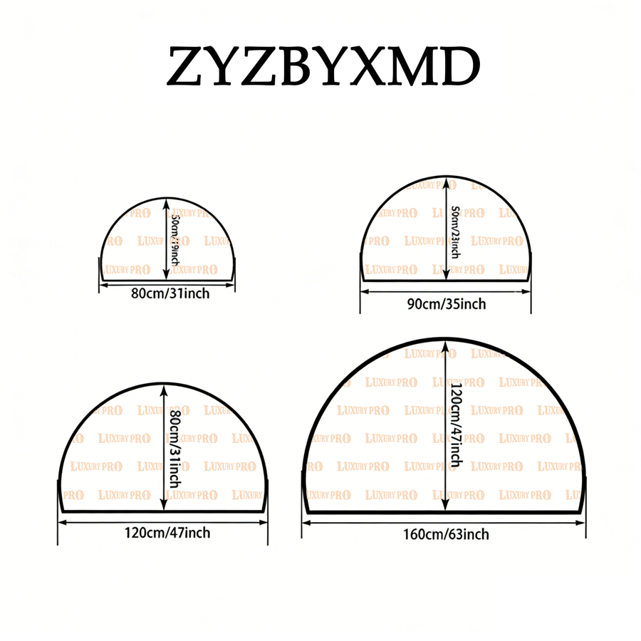 Free-stitched Semi-Circular Door Mat