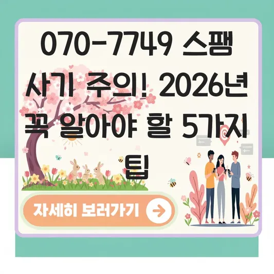 070 7749 번호 전화 스팸 사기 주의