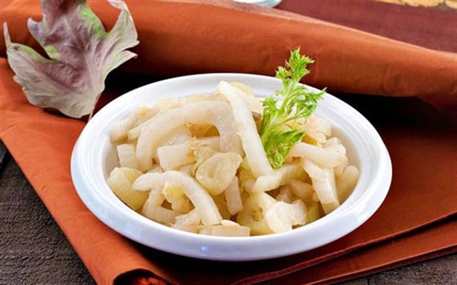 Củ Thì Là Om Rượu Giấm