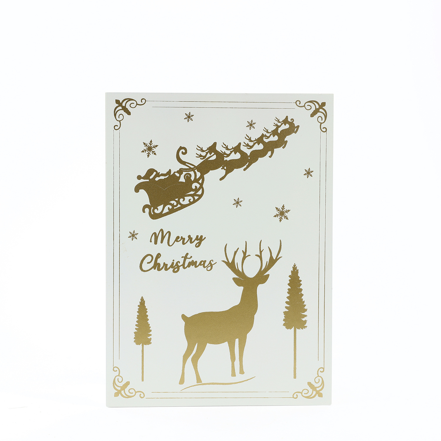Wooden Advent Calendar with LED Lighting and Reindeer Motif