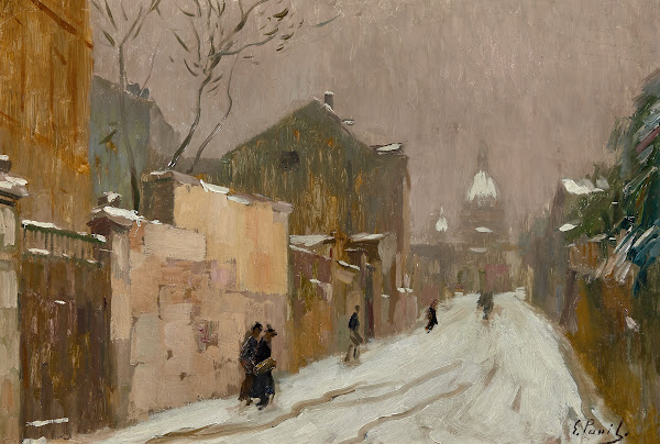 Montmatre en hiver circa 1908 1912
