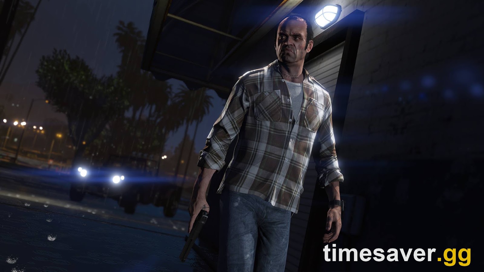 Trevor Philips in GTA 5 story mode, the character who was slated to headline the cancelled single-player DLC