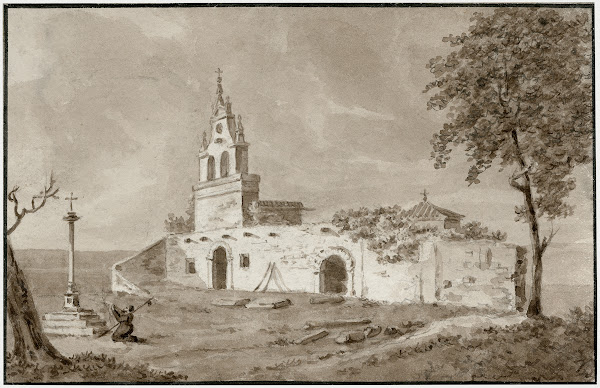 Ruïne van een kerk in La Manche