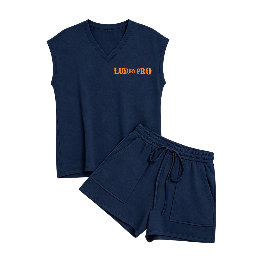 2D V-Neck Short Sleeve Set