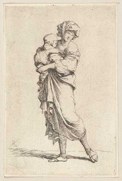 Young Mother Carrying an Infant 1656   1657
