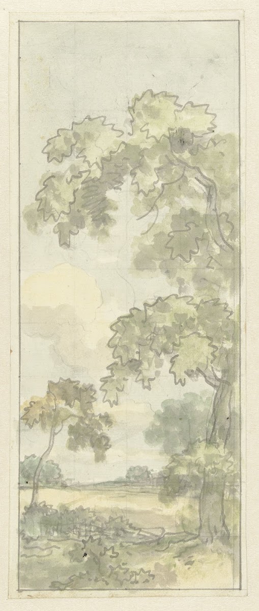Ontwerp voor wandschildering met Hollands landschap c 1752   c 1819