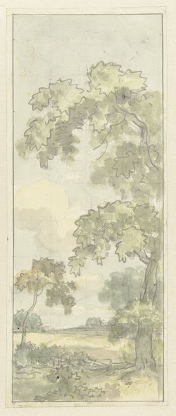 Ontwerp voor wandschildering met Hollands landschap c 1752   c 1819