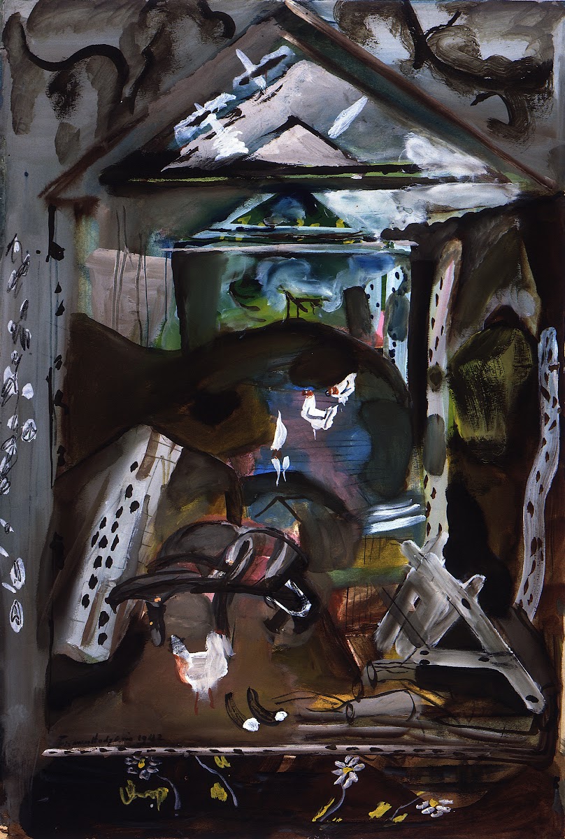 Barn interior Dolaucothy 1942