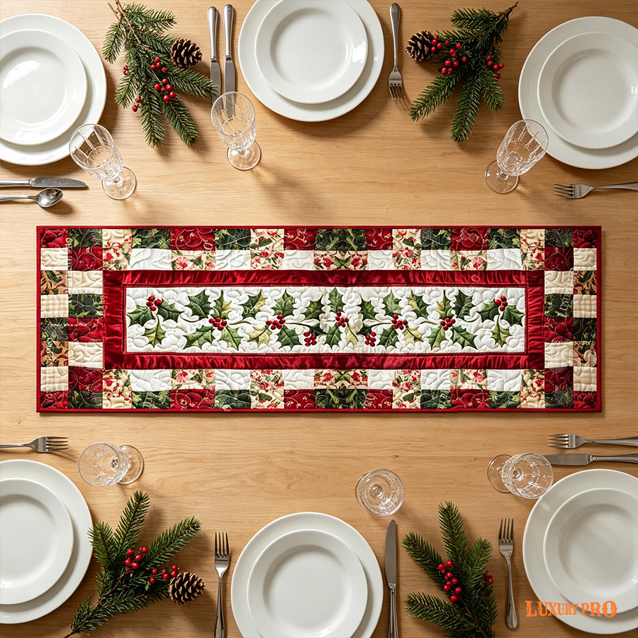 Quilted Tablecloth Rectangular [Fleece Fabric] Color Edge