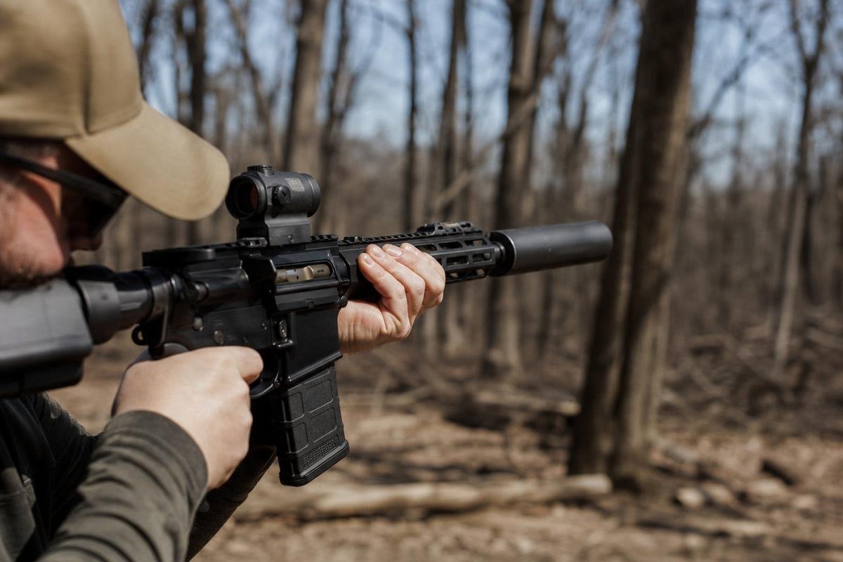 8-inch .300 Blackout barrel with suppressed build clearance