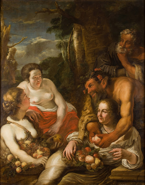 Mythological Scene  Filling the Horn of Plenty 1659
