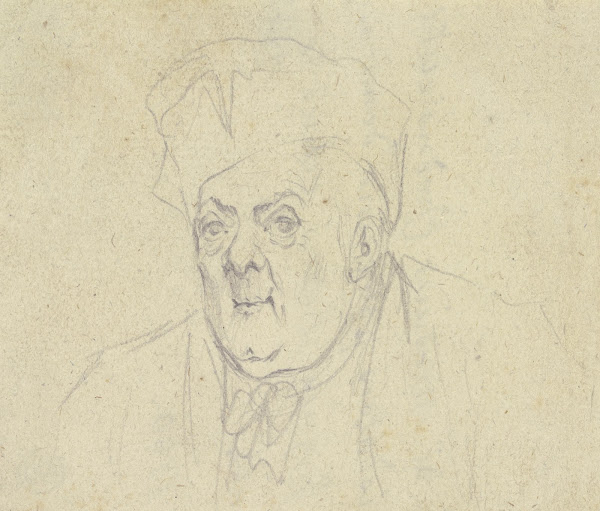 Brustbild eines älteren Mannes mit Kappe ca 1760