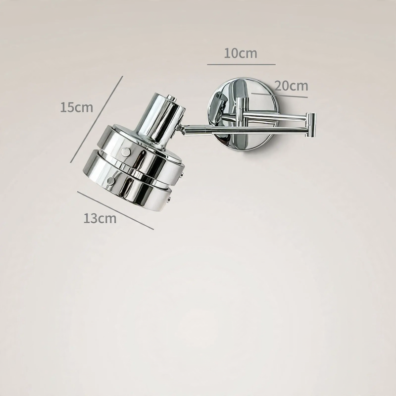 Adjustable wall lamp with swing arm