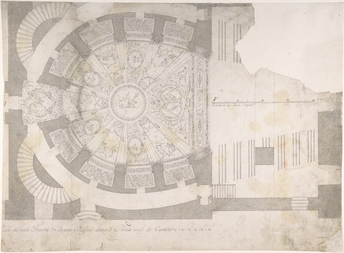 Projection of Ceiling Over Plan of the Small Theater in the Palace at Caserta 17