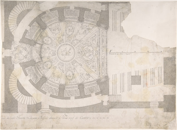 Projection of Ceiling Over Plan of the Small Theater in the Palace at Caserta 17