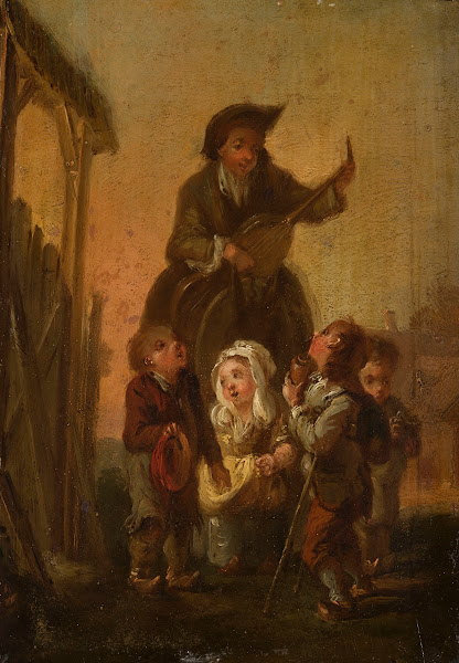 Musician among children