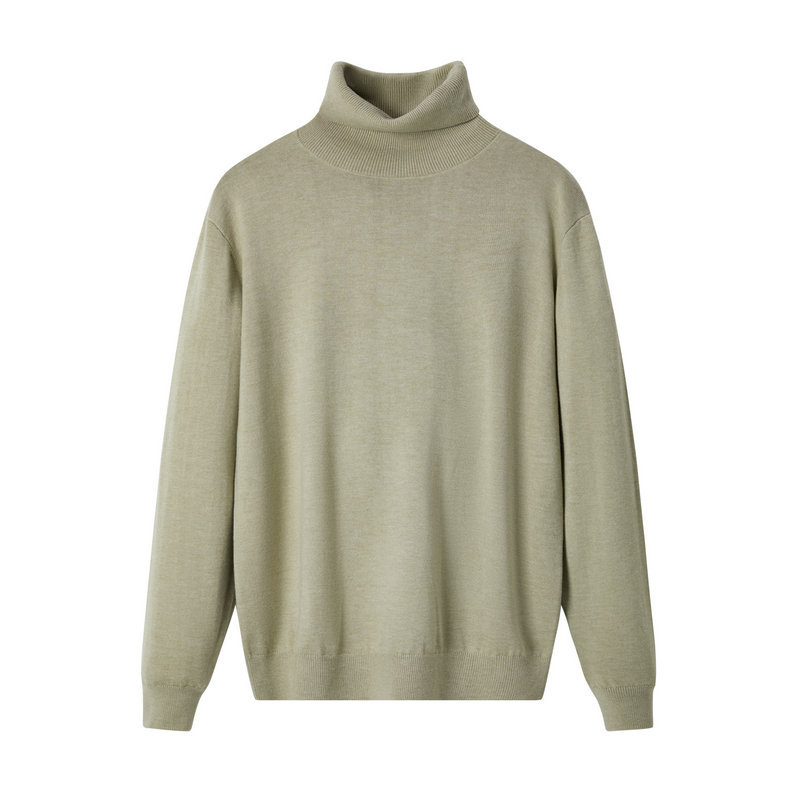 Men's Wool Sweater, Turtleneck, 100% Wool, Thick