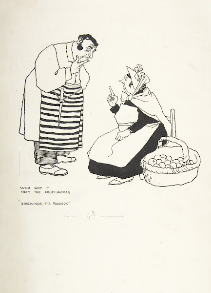 Who Got it from the Fruit woman Peeriwinkie the Puddock from Topsy Turvy Tales c