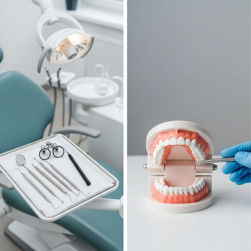 Dental illustration related to dental treatments