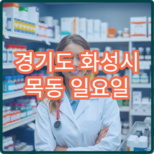 경기도 화성시 목동 일요일 당번약국 안내 일요일 영업 약국 리스트