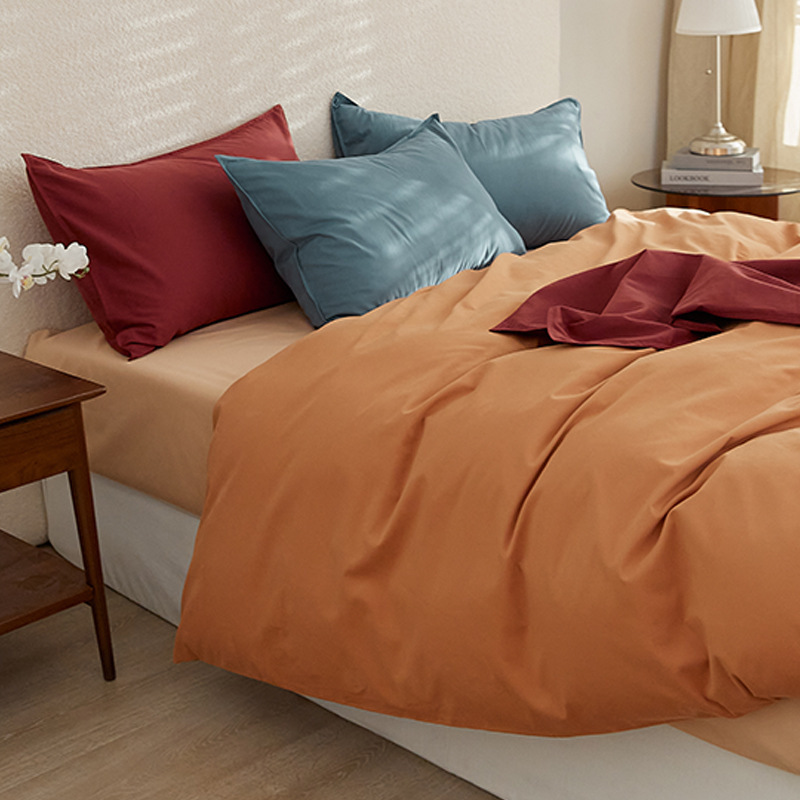 Brushed Cotton Bedding, Two-Colored
