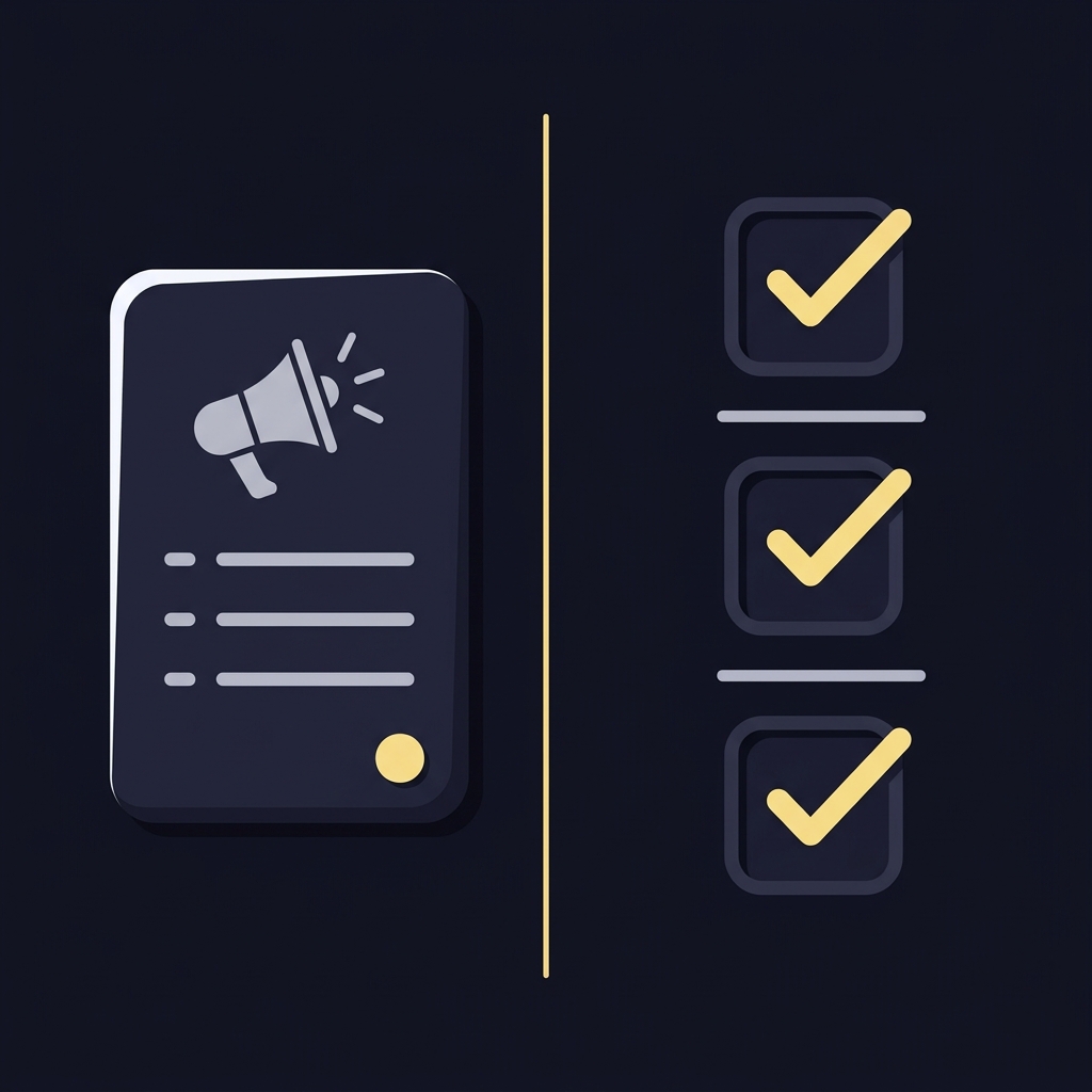 Minimal 2D vector split layout with a tip post card icon on the left and a compliance checklist icon on the right on Funded Plays palette What Is a Lock and Why Is the Term Misleading